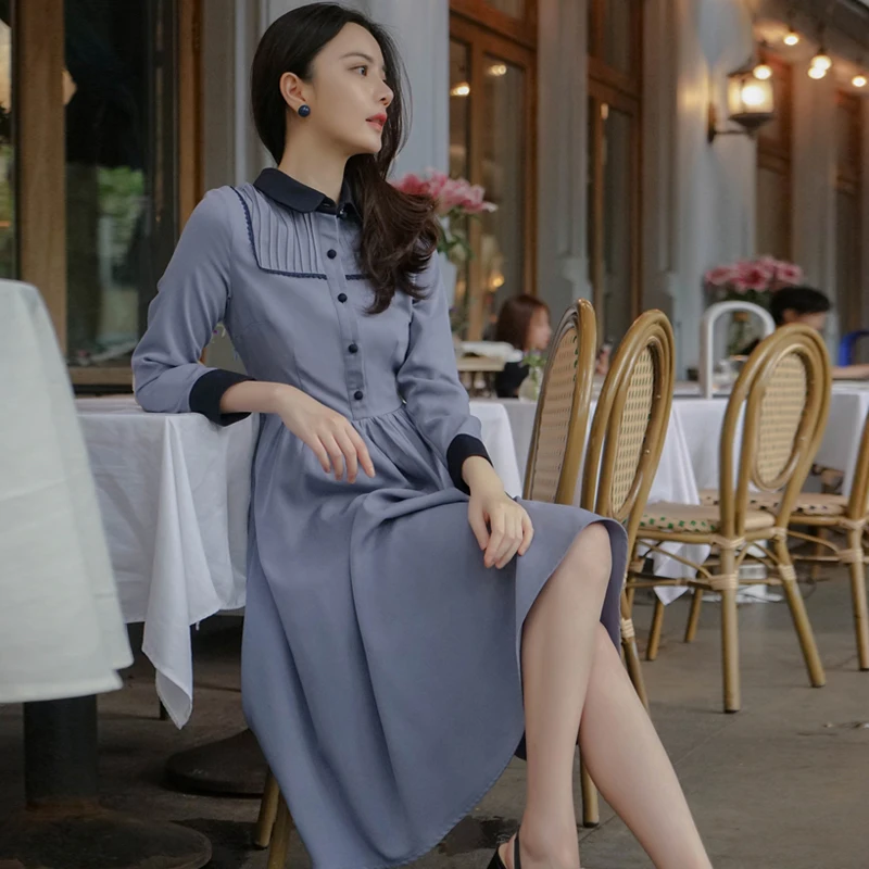 Новое художественное ретро-платье во французском стиле кукольный воротник