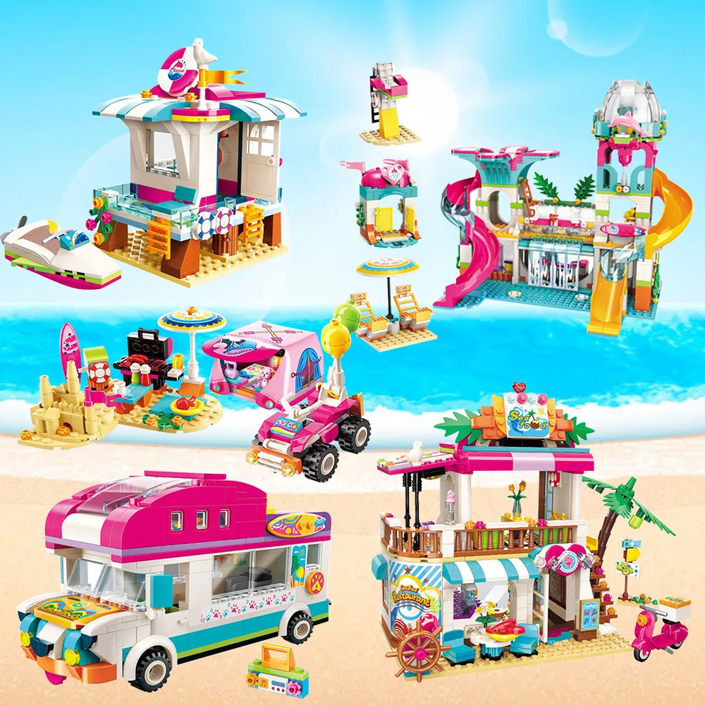 Для девочек приморский пляж слайд парк развлечений дома вечерние строительных