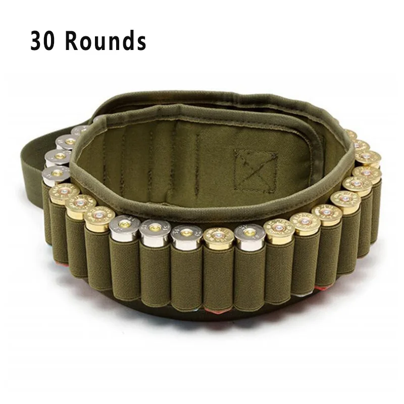 

30 Rounds Bandolier Belt Hunting 12 Gauge Cartridge Pouch Belt Shotgun Bullet Shell Holder Ammo Pouch Airsoft Accessories