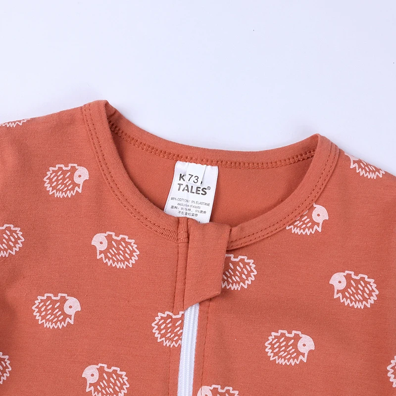 Комбинезон для новорожденных девочек оранжевый с длинным рукавом Детский