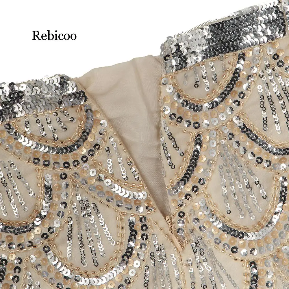 Женская шифоновая Мини-юбка с блестками винтажная блестящая юбка высокой талией