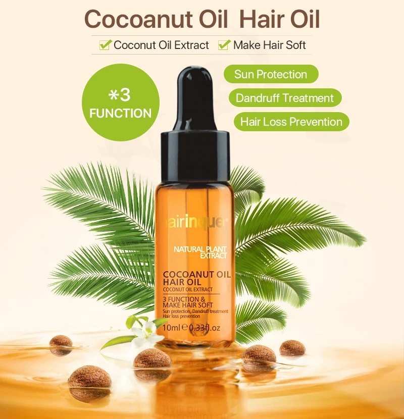 

11.11 HAIRINQUE Hair care 12% keratin hair treatment for straightening hair&10ml Cold Pressed Virgin Coconut Oil Hair Care Set