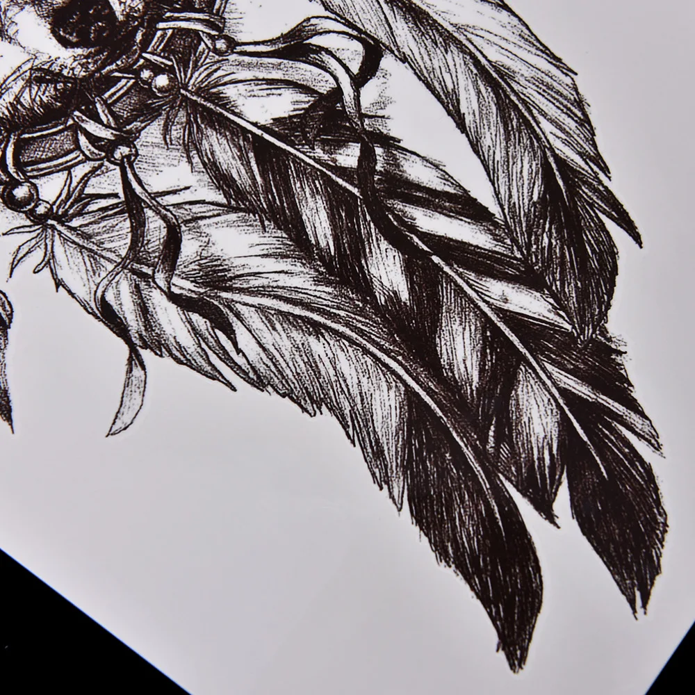 

1Sheet Best Selling Waterproof Wolf Dreamcatcher Temporary Tattoo Arm Body Art Temporary Tattoo Stickers High Quality