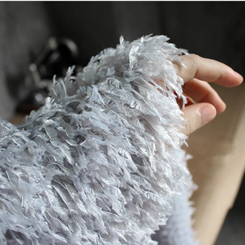 175X90 см/шт дизайнерская ткань креативная кисточка перо пушистая Сделай Сам пальто