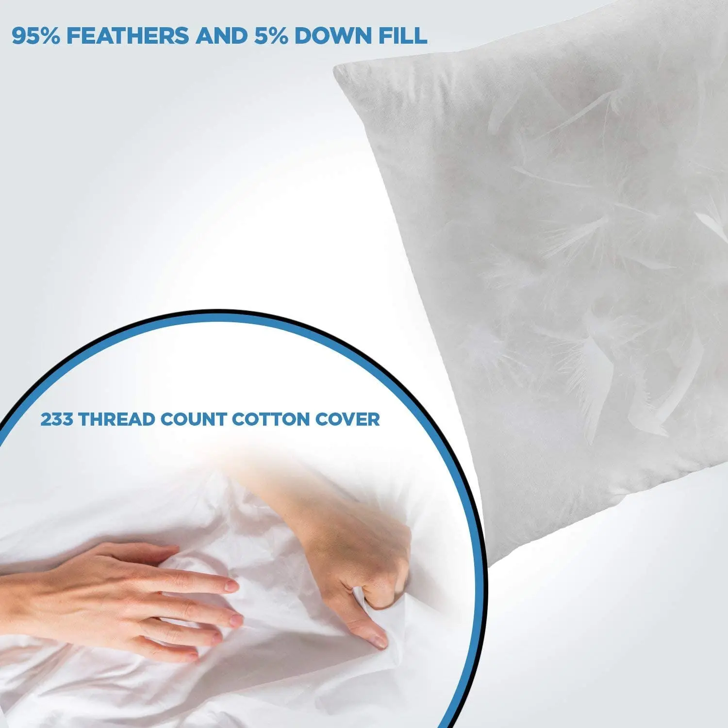 Peter Khanun Goose Down Feather Throw Pillow Inserts Square Decorative Pillows Chair Cushion for Bed Sofa Couch Car 038 | Дом и сад