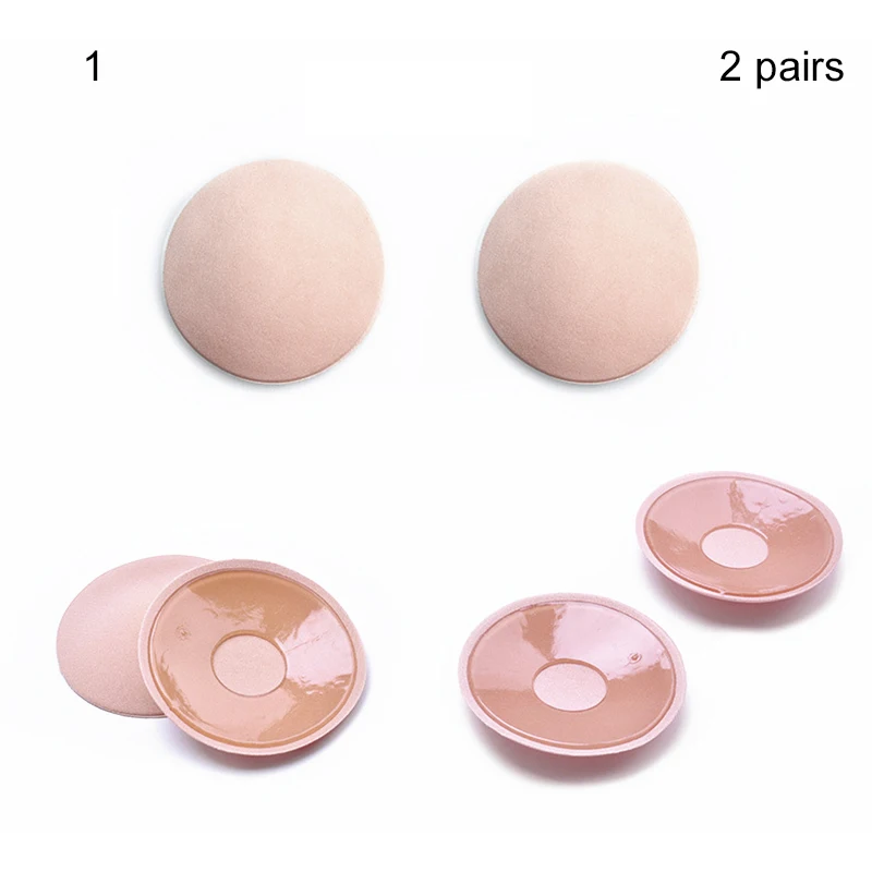 

Hot 2 Pairs Women Reusable Adhesive Nipple Covers Invisible Breathable Silicone Cover sy998