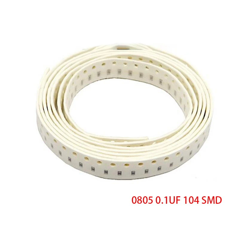 

100pcs 100nF X7R Error 10% 50V 0805 0.1UF 104 SMD Thick Film Chip Multilayer Ceramic Capacitor