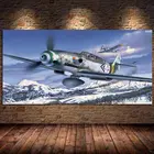 Ww2 самолет Bf 109 люфтвафф Германия военный салон холст живопись постер печать на стене отображение для спальни без рамки