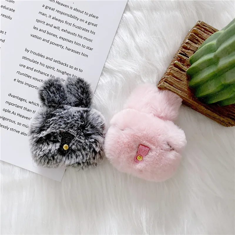 Silicone Fluffy Rabbit Ears Airpods Case - Cute Cartoon Earphone Cover for Airpods Pro/2/1 image 6