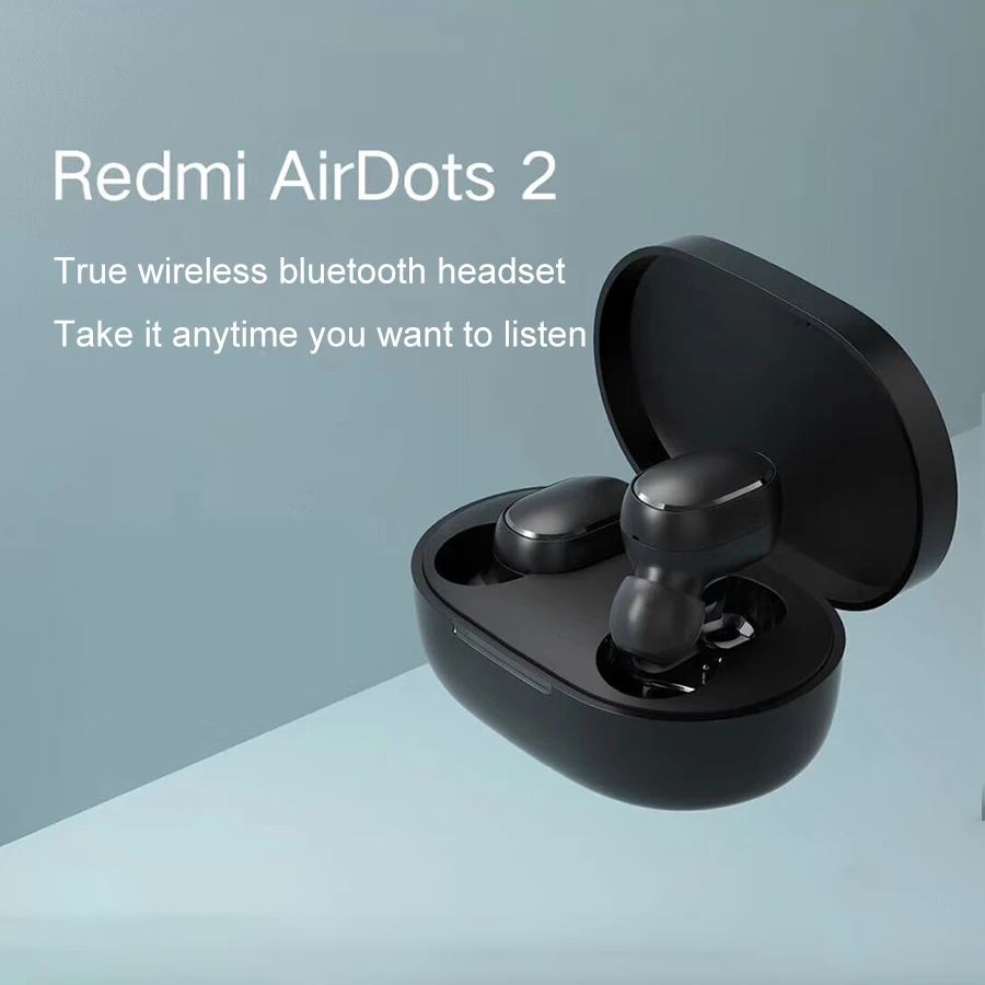 Xiaomi Redmi AirDots 2 глобальная версия в ухо Bluetooth 5 0 беспроводные бас стерео наушники с