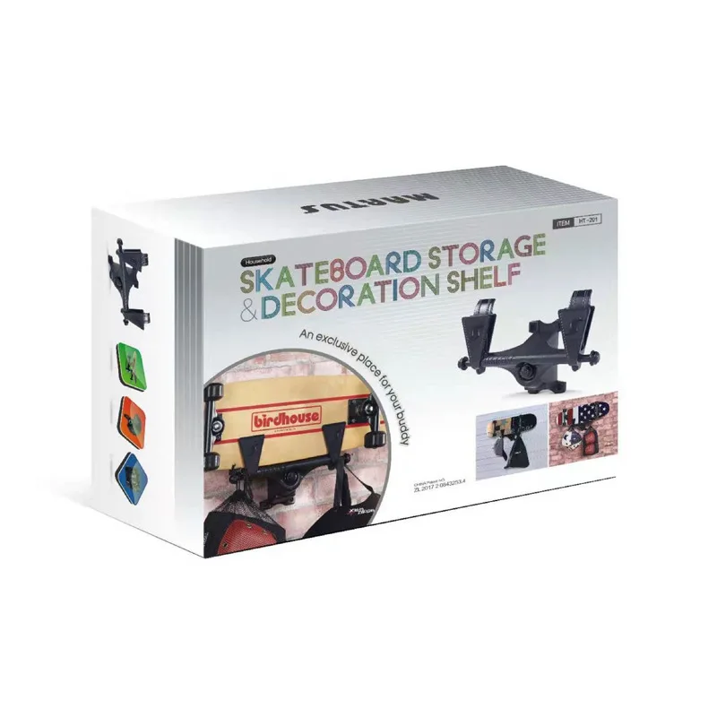 

Household simple four-wheeled skateboard rack wall mount rack on the wall display hook sled board storage and finishing racks