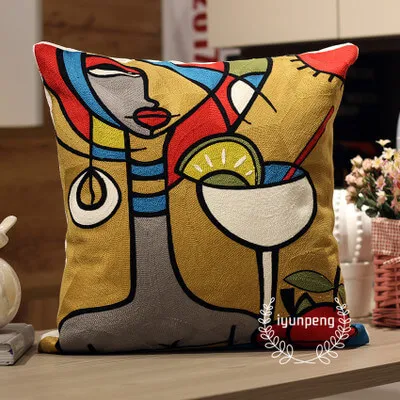 LeRadore Кот с рисунками из мультфильмов хлопковые чехлы на подушки с вышивкой 45 см* 45 см домашний Декор Подушка Чехол бросок - Цвет: STYLE 10