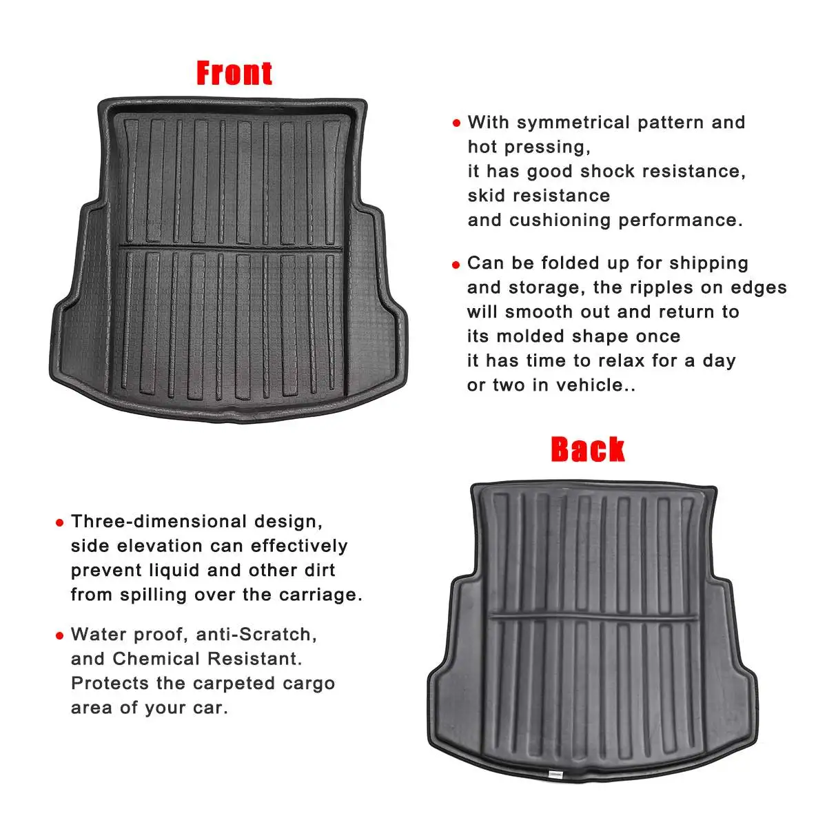 Автомобильный коврик для груза поднос багажника чехол заднего матовый напольный