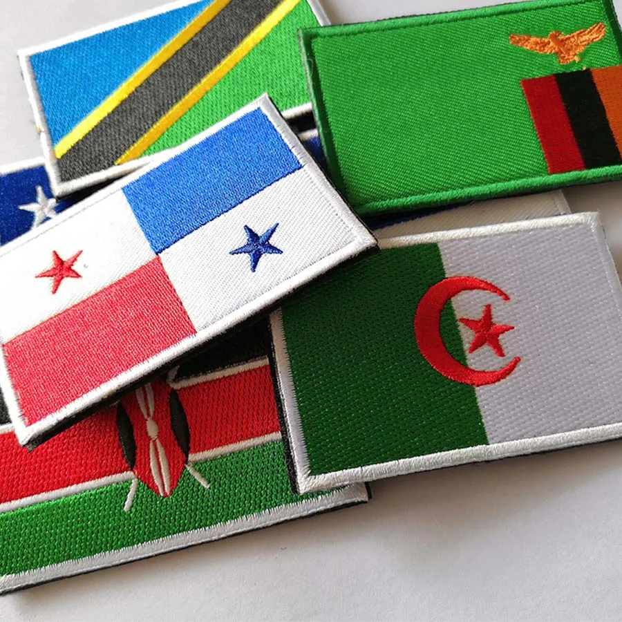 1 шт. 3D нашивки с флагом Марокко Нигерии Южной Африки Конго Танзании Египта Туниса