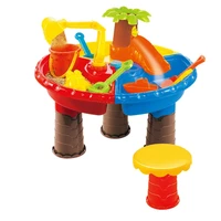 kids sand pit set sand water table for toddler sandbox activity table beach toys for sand castles water play