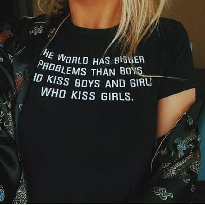 

Футболка унисекс с надписью Kiss Boys, ЛГБТ, с коротким рукавом