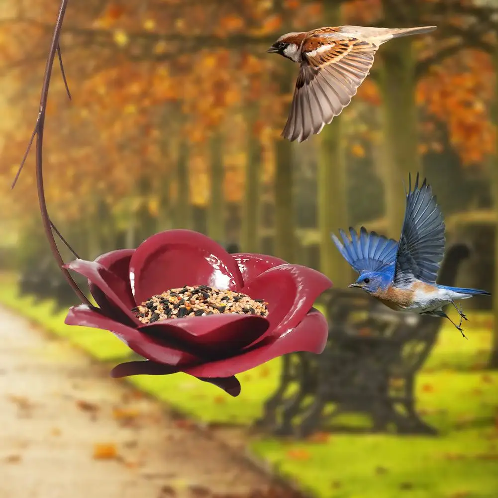 

Bird Feeder Lotus Flower Bird Feeders Tray Birdhouse Pet Water Feeder Outdoor Decoration Window Garden Flower Pet Suppliers