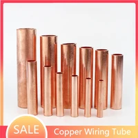 1 pcs copper wiring tube gt 10mm2 square through hole connection tube type through terminal wire copper tube middle joint