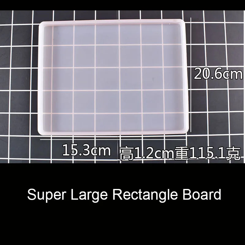 SuperLarge Rectangle PopularVarious Size Of Love Heart Square Rectangle Base Board UV Expoxy Resin Decorative Jewelry Making Molds For Jewelry - Цвет: SuperLarge Rectangle