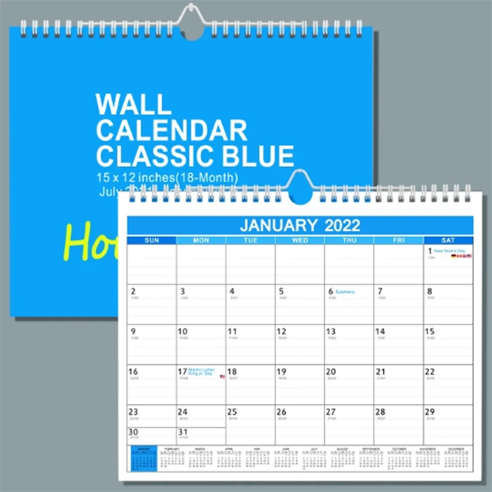 

2021 Flip Pages Twin-Wire Standing Dec Jul Stand With Desktop To 8.3" Thick From Months Calendar Desk 2021-2022 Planner