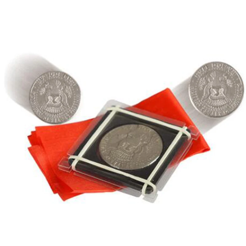 

Coin Penetration Magic Tricks Magia Trick Toys Child Easy Close up Fun Magie