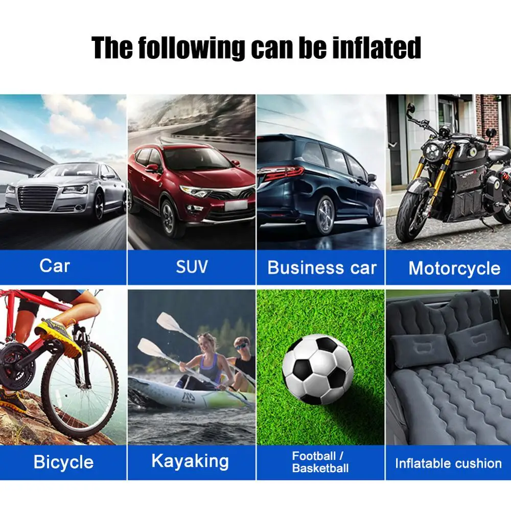 Мини портативный Электрический автомобильный воздушный компрессор насос шинный