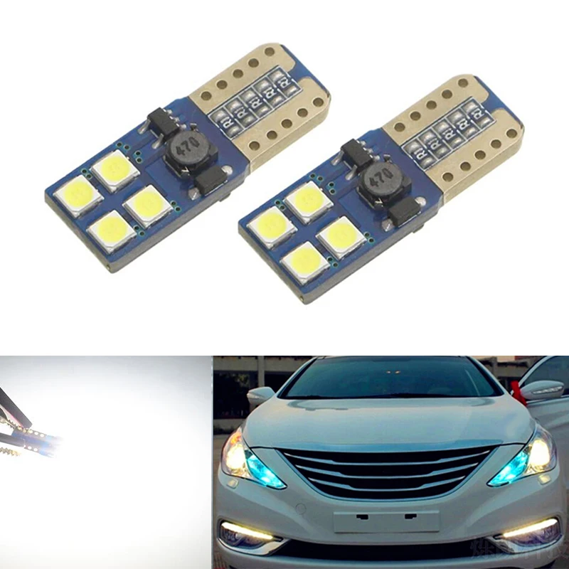 2X T10 W5W 3030smd светодиодный светильник с объективом проектора для Hyundai solaris accent i30 ix35