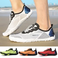 mens aqua shoes barefoot beach swimming shoes womens water shoes lace up breathable hiking shoes quick drying sneakers