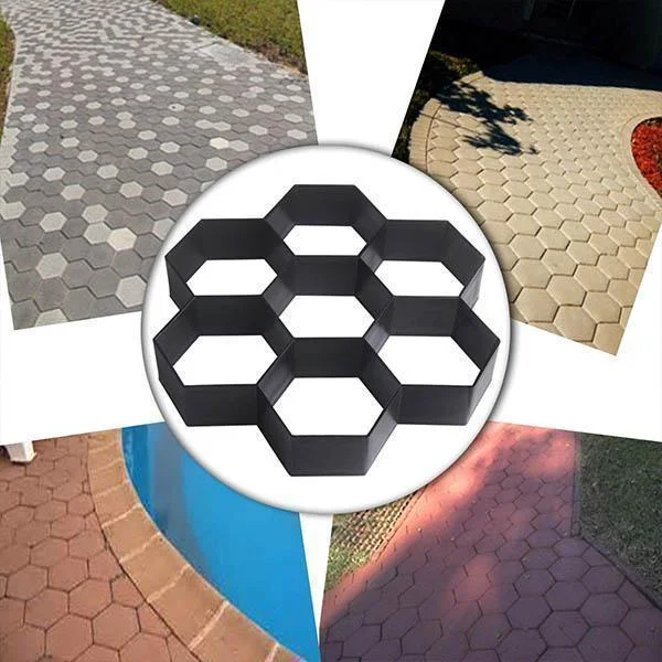 

Garden Pavement Mold DIY Path Making Manually Paving Cement Brick Tool Stepping Stone Block Pavement Buildings Path Maker Mold