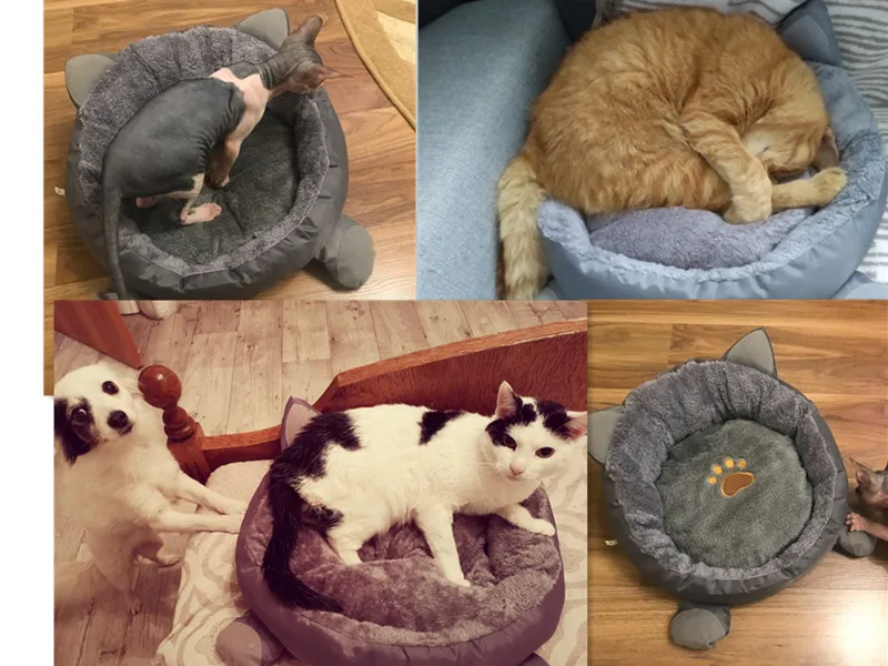 Кровать для домашних животных корзины собак осень и зима теплый мягкий флисовый