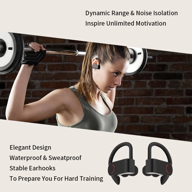 TWS Беспроводные спортивные наушники Bluetooth 5 0 A9 гарнитура с ушным крючком