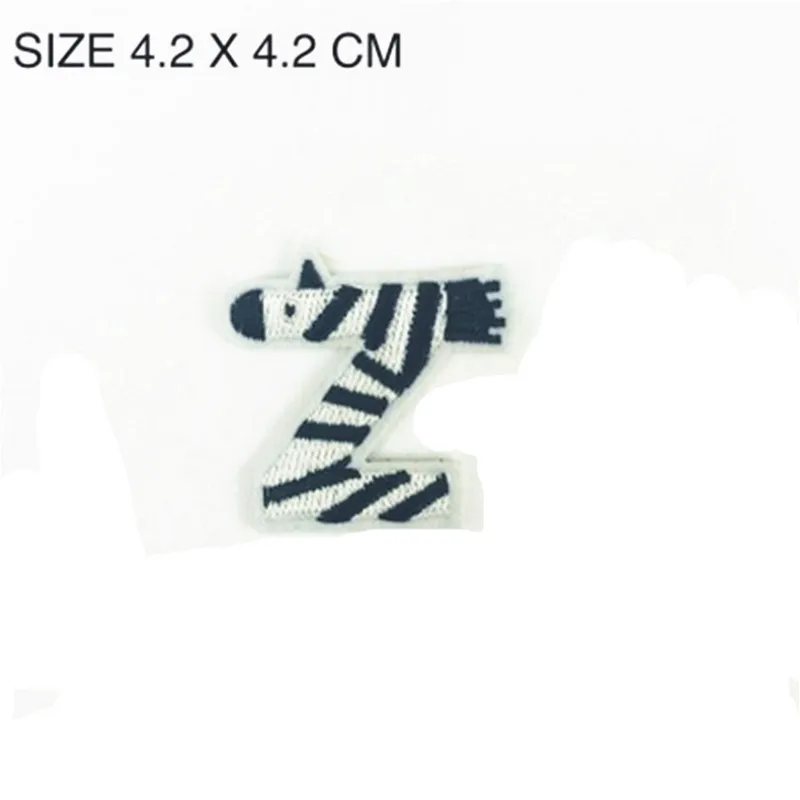 1 шт. модные нашивки в виде зебры с буквами алфавита вышитая наклейка утюгом для