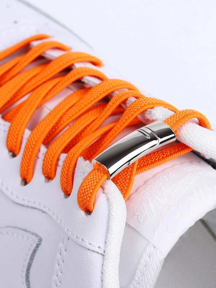 No tie Shoelaces Elastic Magnetic Shoe laces for Sneakers 24 Color Lazy Shoelace Lock One Size Fits All Kids Adult Fast shipping