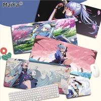 anime genshin impact ayaka kamisato keyboards mat rubber gaming mousepad desk size for mouse pad keyboard deak mat for cs go lol