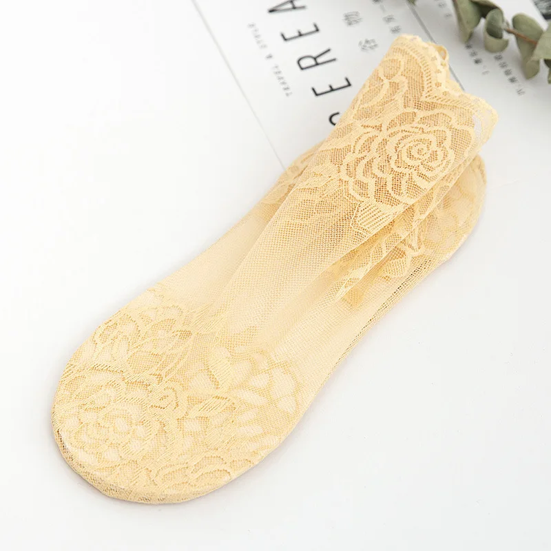 

High quality Elastic Ultra-thin Transparent Socks Crystal Socks nylon short socks Mesh Wholesale Women Socks