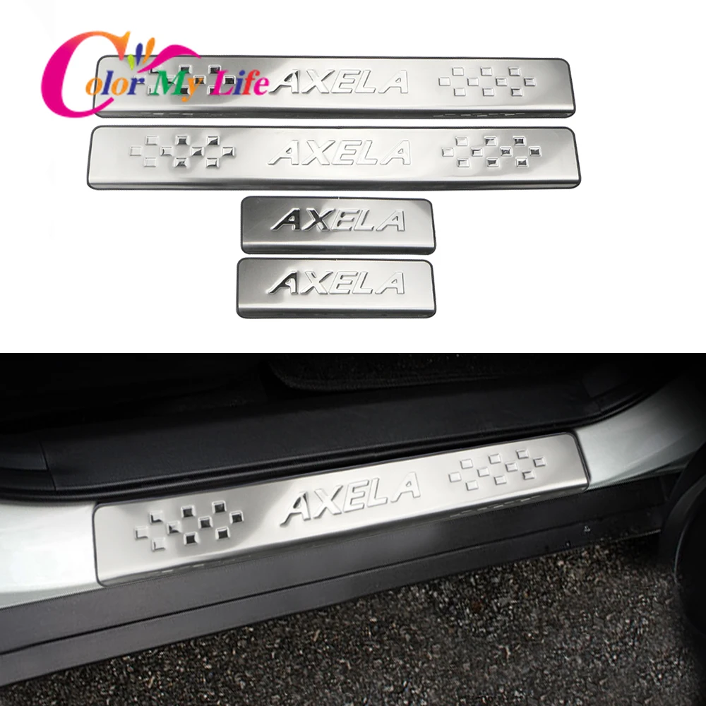 Накладка на порог автомобильной двери из нержавеющей стали 4 шт./компл. подходит