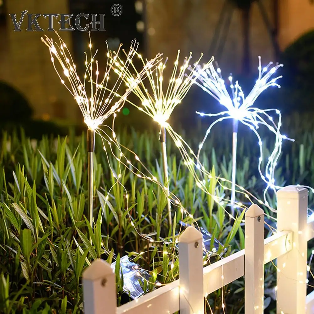 

Гирлянда с фейерверком на солнечной батарее, 200 светодиодов