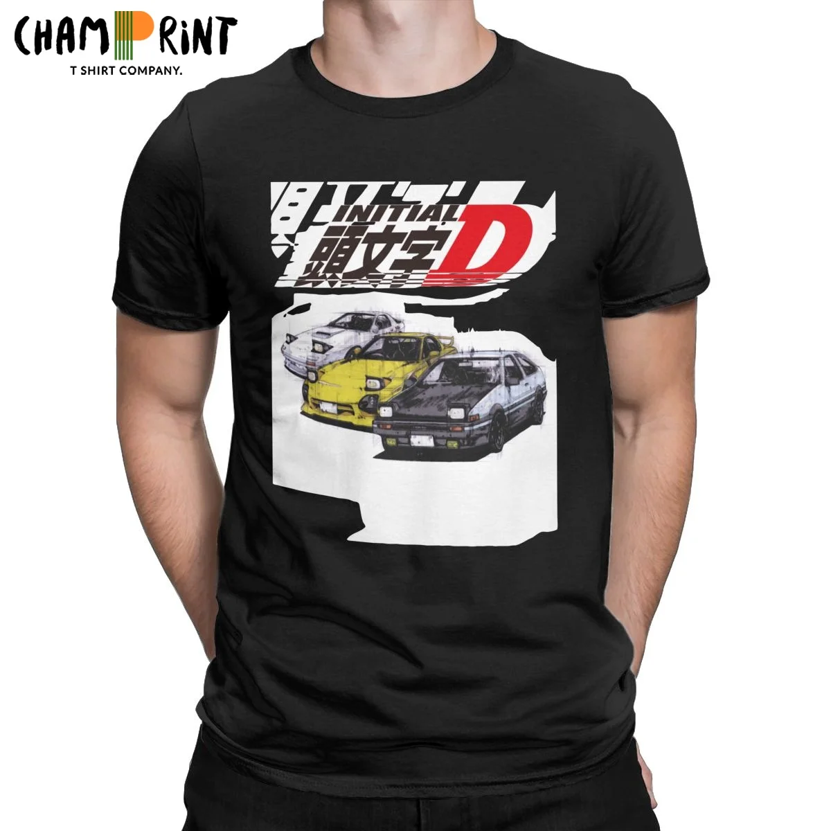 

Initial D AE86 & RX7 Sketch Men's T Shirt Streetwear Japanese Anime Humor Tees Short Sleeve T-Shirt Cotton Birthday Present Tops