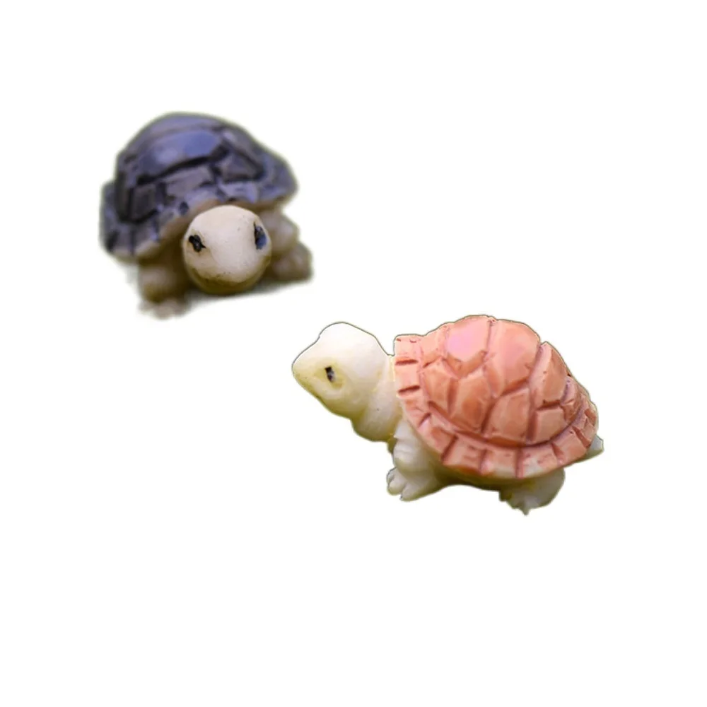 

2021NEW 5 Pcs Resin Turtle Ornament Family Micro Landscape Decoration Mini Turtle Crafts Miniatures Figurines for Home Decor