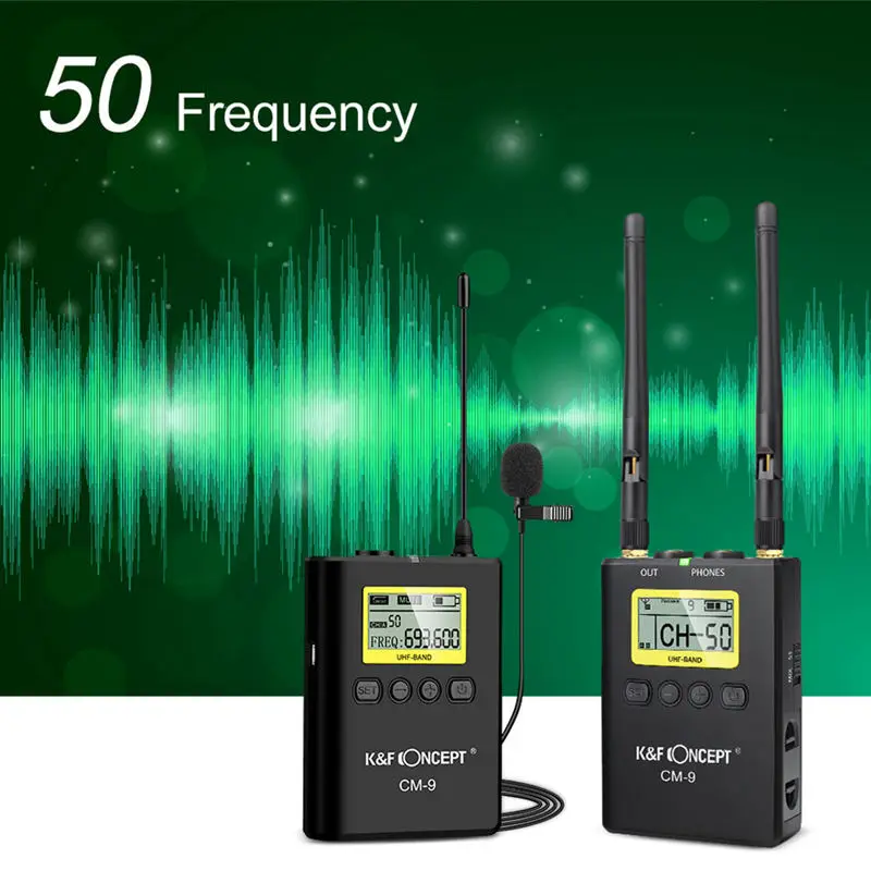 K &amp F концепция беспроводной микрофон петличный нагрудный Система 1 передатчик +