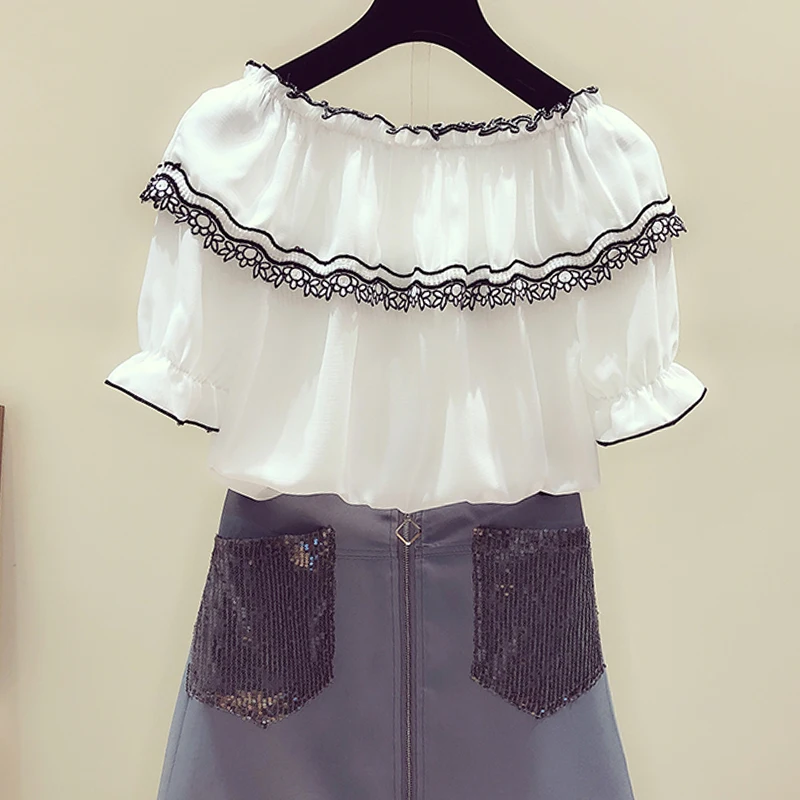 Camisa de AlgodAo Manga curta O-pescoCo Das Mulheres Camisas Slim Fit Blusa 2019 Senhoras Tops |