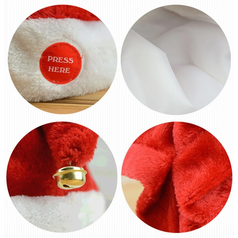 

Christmas Hat Electric Musical Sing Dance Swing Cap Xmas Party Decorations Gift