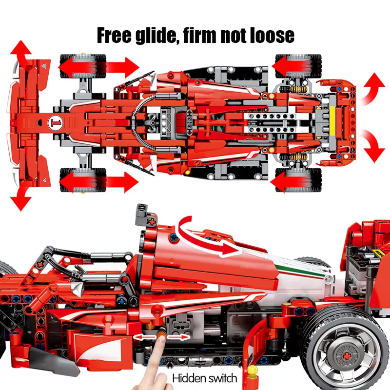 585PCS City Remote Control F1 Racing Car Model Building Blocks High-tech RC DIY Bricks sets Toys For Children boys |