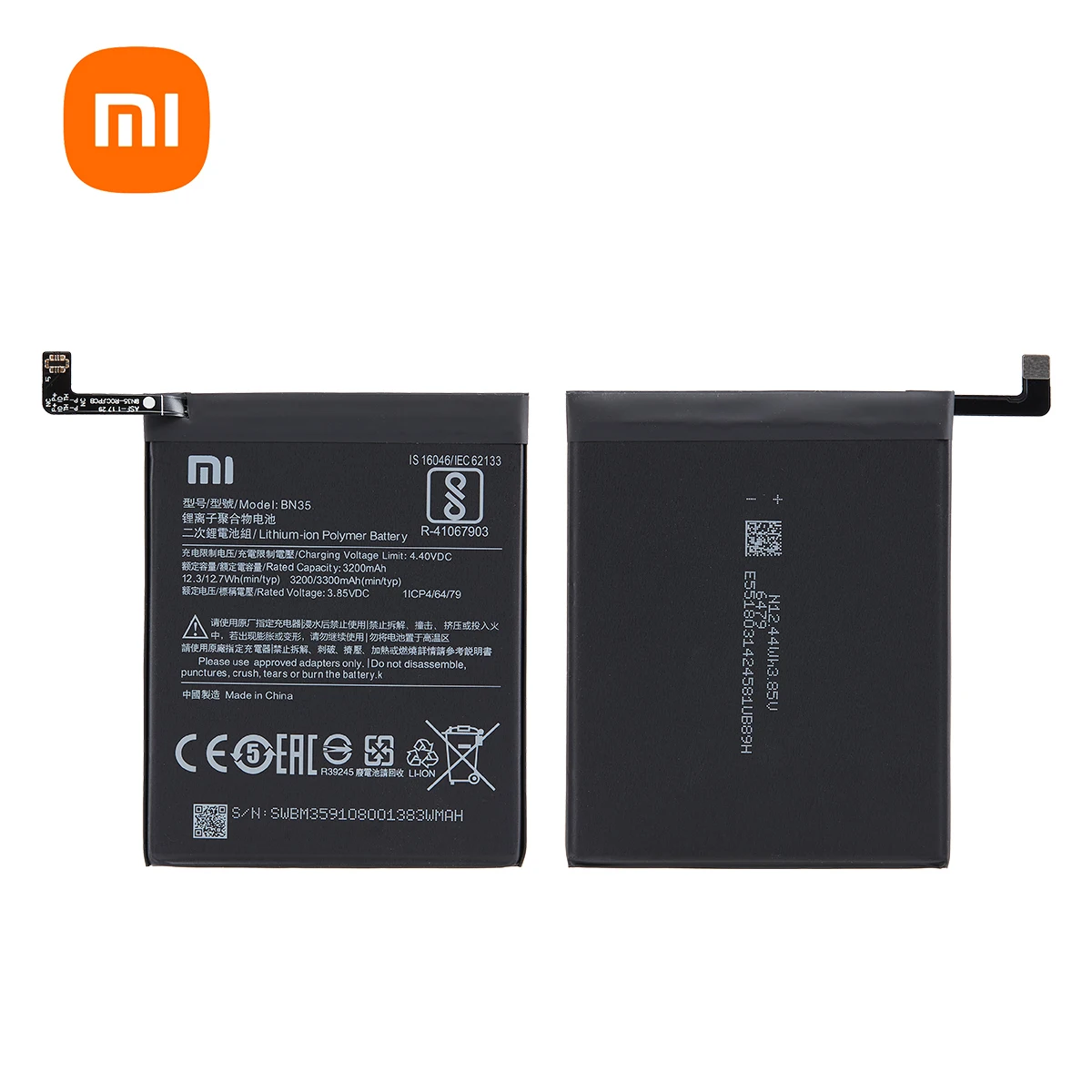 Бренд NewXiao Mi 100% оригинальный аккумулятор BN35 3300 мАч для Xiaomi Redmi 5 Redmi5 Red Mi5