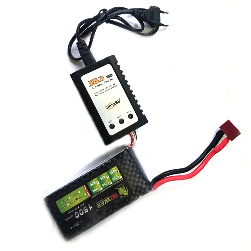 lipo 3s 111 v 1500mah батарея с b3 зарядное устр