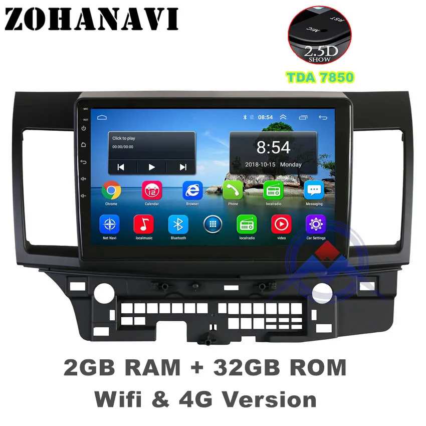 ZOHANAVI 2.5D Android 9,0 Автомобильный мультимедийный плеер для Mitsubishi Lancer EX EVO Lancer 10 2008- автомобильный Радио dvd gps навигация
