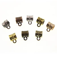 30pcs silver gold color charm bail beads pendant clip clasp connectors for bracelet necklace diy jewelry making accessories