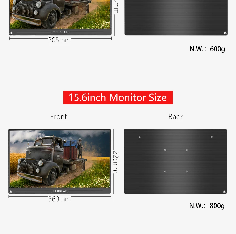 12," 13,3" 15," Тип C USB C HDMI DP 1080P 4K ультратонкий портативный монитор экран для переключателя, PS4, xbox, ноутбука, мобильного телефона