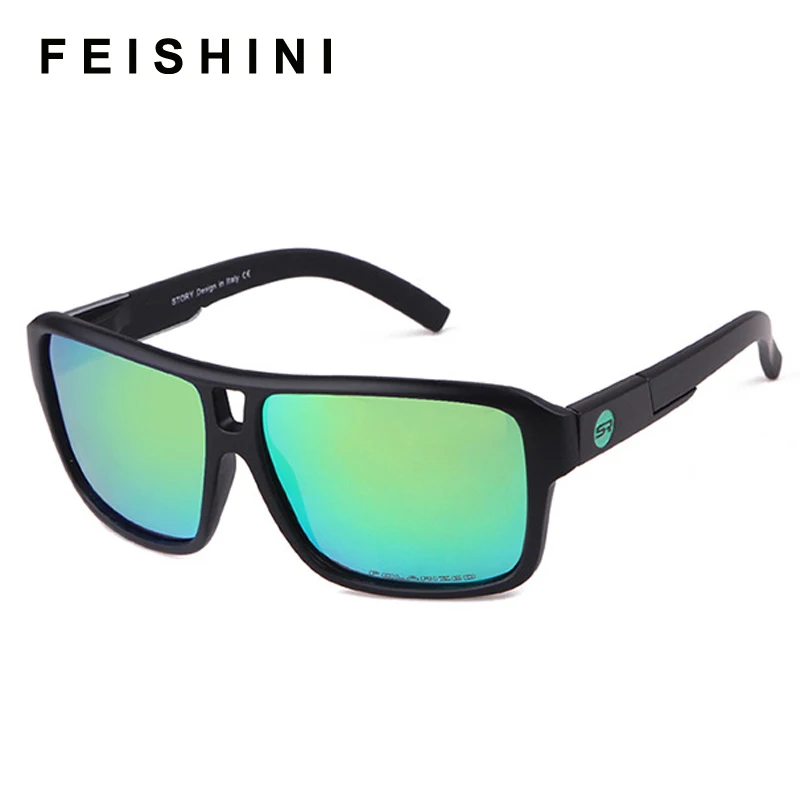 Мужские и женские поляризационные солнцезащитные очки FEISHINI брендовые в оправе