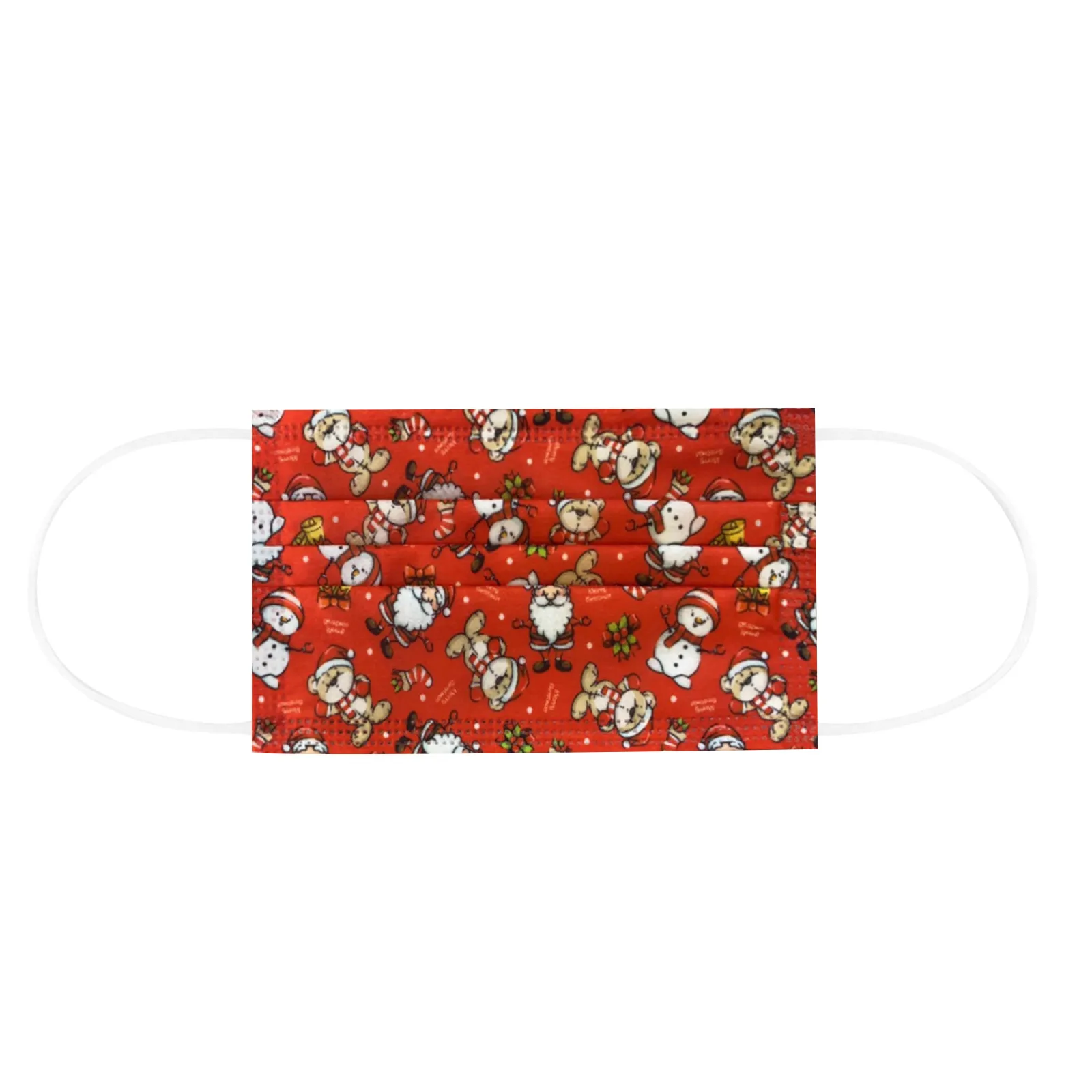 

50pcs Adult Disposable Mask 3 Layer Industrial Hygiene Thicken Christmas Face Mouth Mask Earloop Breathble Mask mondkapjes